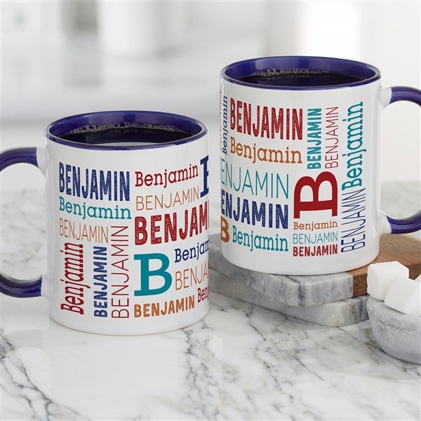 Repeating Name Personalized Coffee Mugs  - 41122