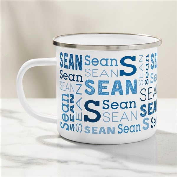 Repeating Name Personalized Enamel Mug  - 41124