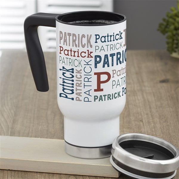 Repeating Name Personalized 14 oz. Commuter Travel Mug