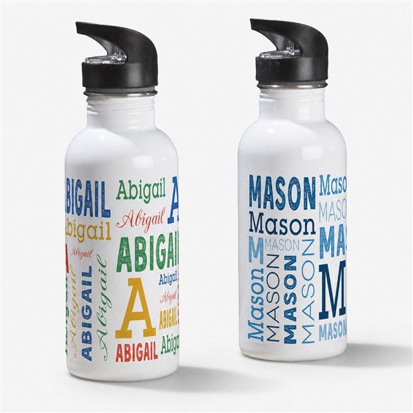 Repeating Name Personalized 20 oz. Water Bottle  - 41128