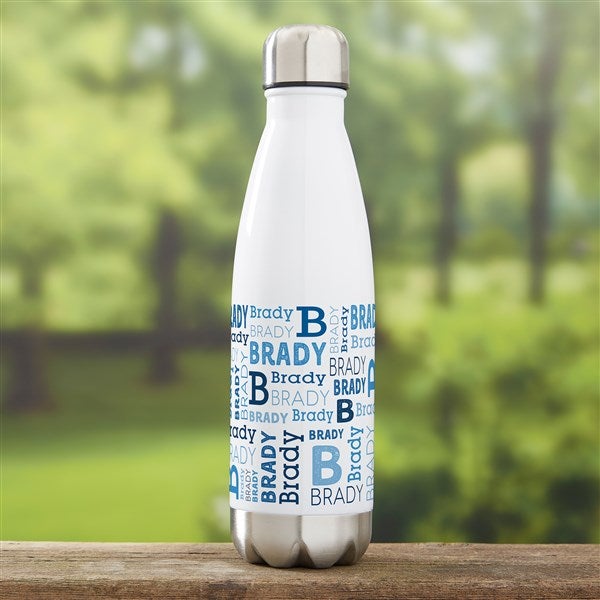 Repeating Name Personalized Insulated Water Bottle  - 41130