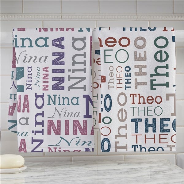Repeating Name Personalized Hand Towel  - 41140