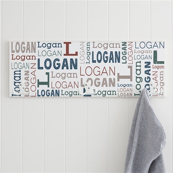 Repeating Name Personalized Coat Hook  - 41144