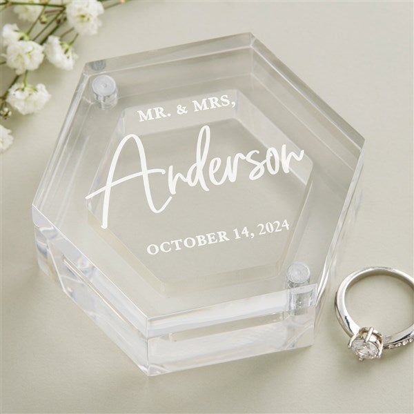 Personalized Acrylic Ring Box - Classic Elegance - 41244