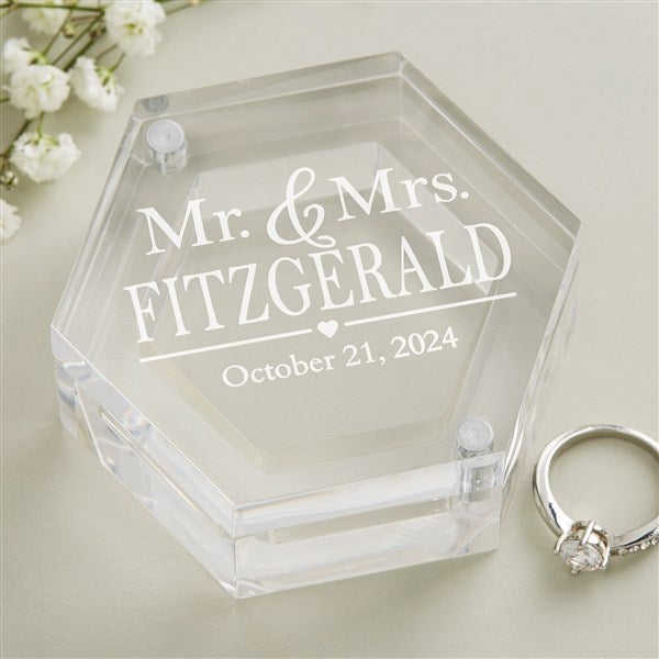 Personalized Acrylic Ring Box - The Wedding Couple - 41248