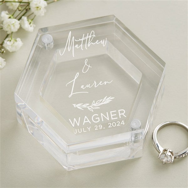 Elegant Couple Personalized Acrylic Ring Box - 41249