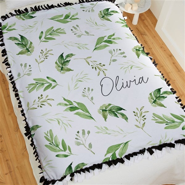 Berry Flowers White Ultra-Soft Micro Fleece Blanket 50