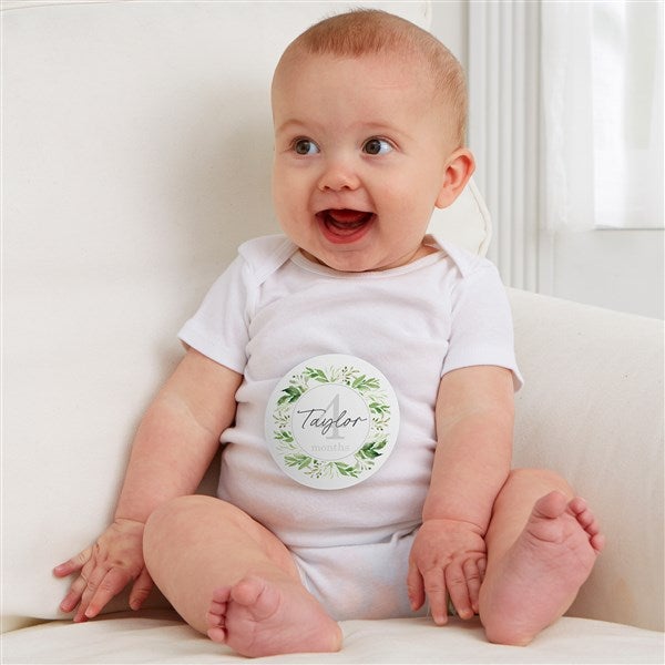 Botanical Baby Personalized Baby Month Stickers  - 41276