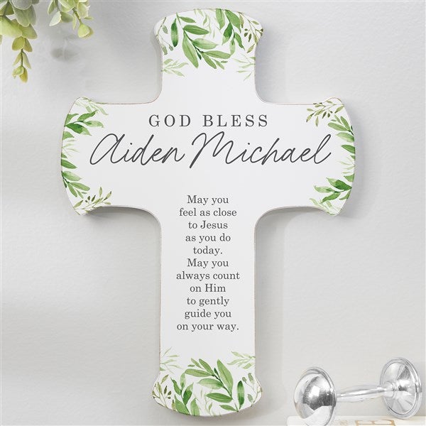 Botanical Baby Personalized Wall Cross  - 41277