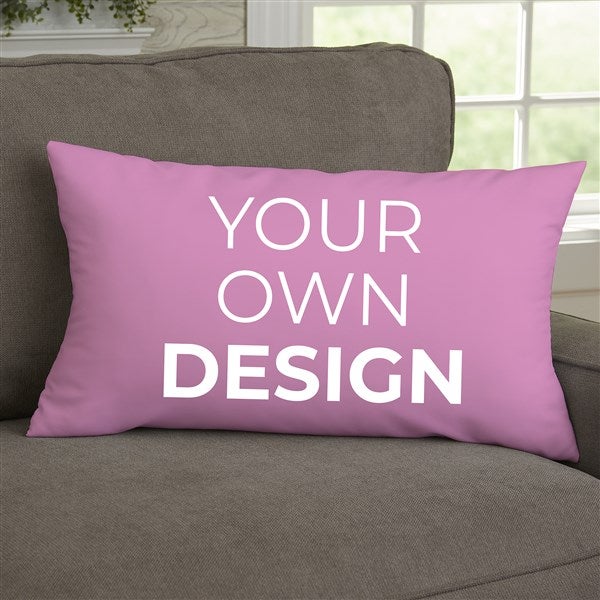 Design Your Own Personalized Lumbar Velvet Throw Pillow  - 41317
