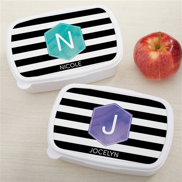Modern Stripes Personalized Lunch Box - 41355