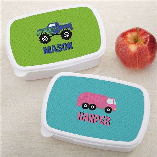 Kids Construction Personalized Lunch Box