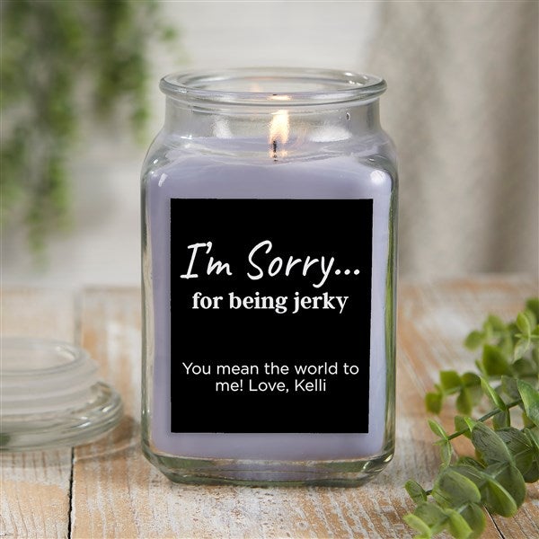I&#39;m Sorry… Personalized Scented Glass Candle Jar - 41373