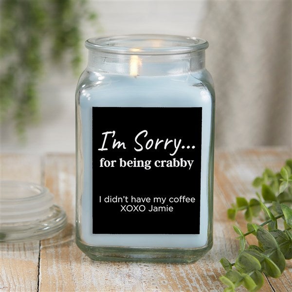 I&#39;m Sorry… Personalized Scented Glass Candle Jar - 41373
