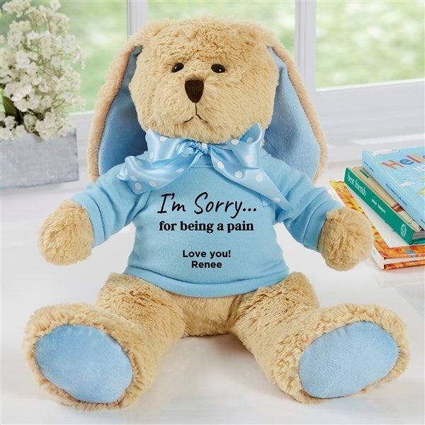 I&#39;m Sorry… Personalized Tan Plush Bunny - 41378