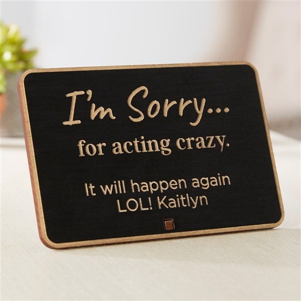I&#39;m Sorry… Personalized Wood Postcard - 41381