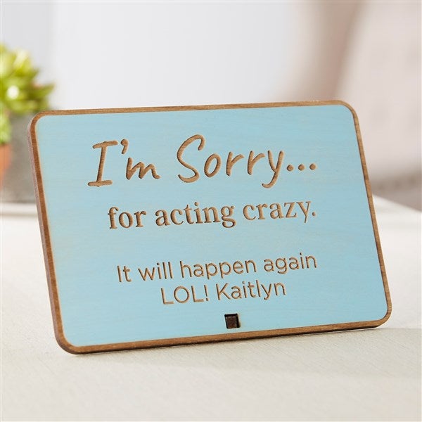 I&#39;m Sorry… Personalized Wood Postcard - 41381