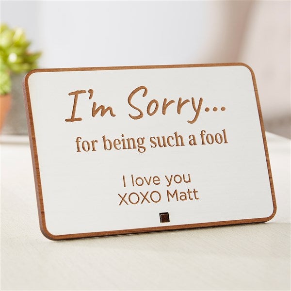 I&#39;m Sorry… Personalized Wood Postcard - 41381