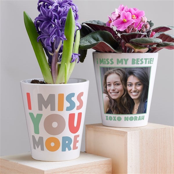 I Miss You Personalized Mini Flower Pot - 41395