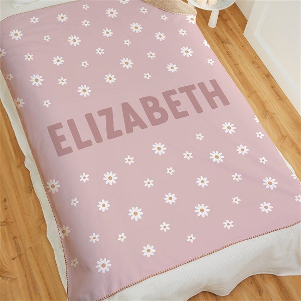 Retro Daisy Personalized Blanket  - 41440