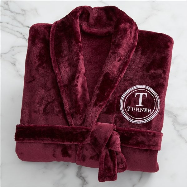 Embroidered Fleece Robes - Gentleman's Seal - 41449