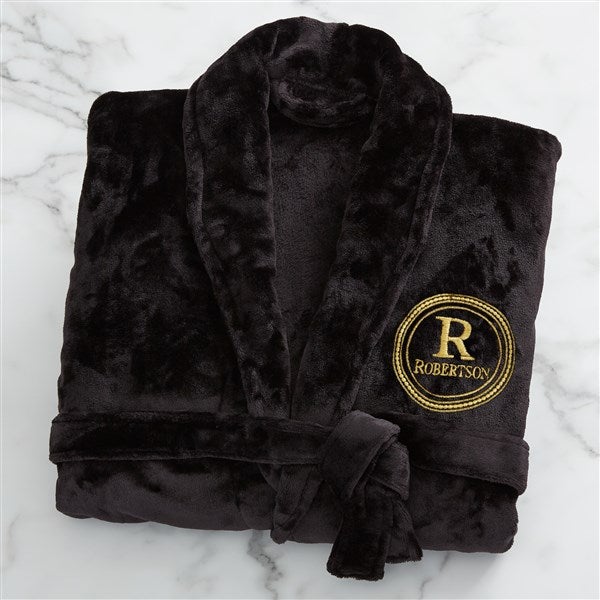 Embroidered Fleece Robes - Gentleman's Seal - 41449