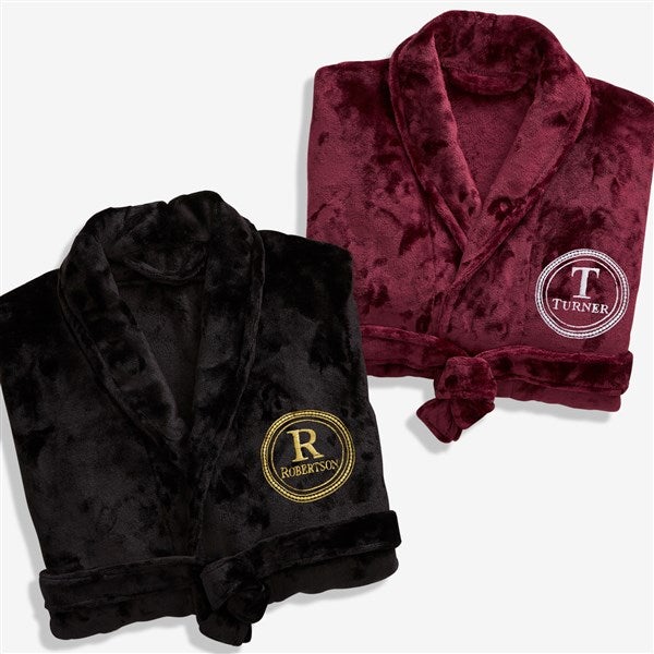 Embroidered Fleece Robes - Gentleman's Seal