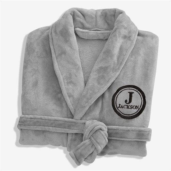 Embroidered Fleece Robes - Gentleman's Seal - 41449