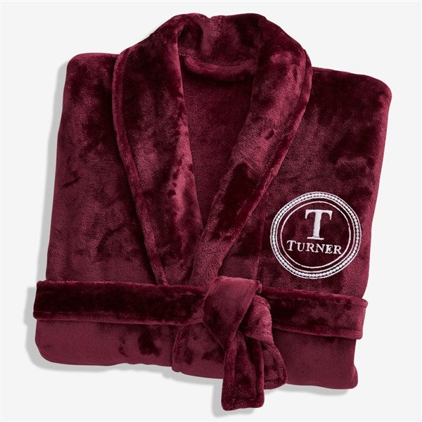 Embroidered Fleece Robes - Gentleman's Seal - 41449