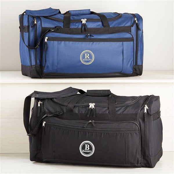 Gentleman's Seal Embroidered Duffel Bag Black