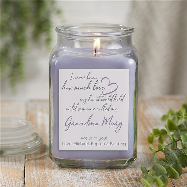 Grandparent Love Personalized Scented Glass Candle Jar - 41462
