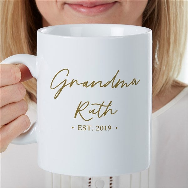 Grandma & Grandpa Established Personalized Oversized Coffee Mug  - 41466