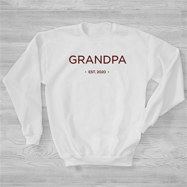 Grandpa Established Personalized Men&#39;s Sweatshirt - 41476