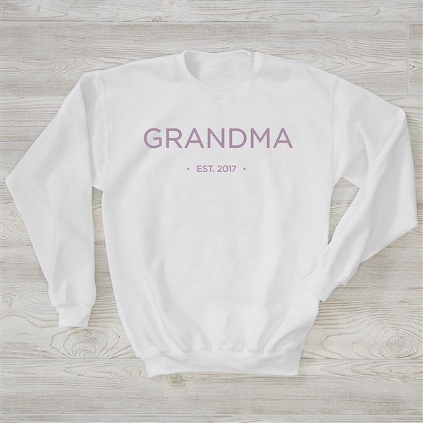 Grandma Established Personalized Adult Sweatshirt - 41478