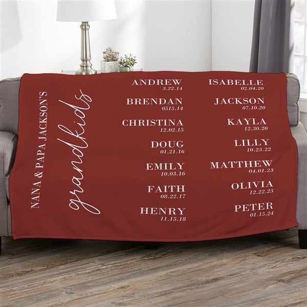 Grandchildren Birthdate Personalized Blanket - 41483