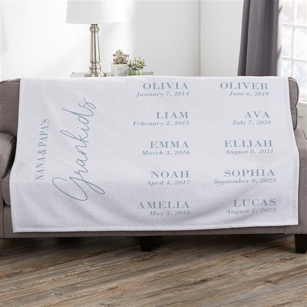 Grandchildren Birthdate Personalized Blankets - 41483