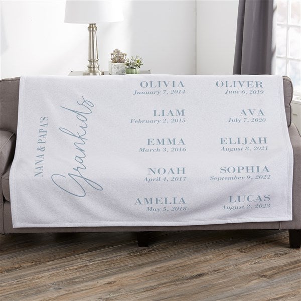 Grandchildren Birthdate Personalized Blanket - 41483