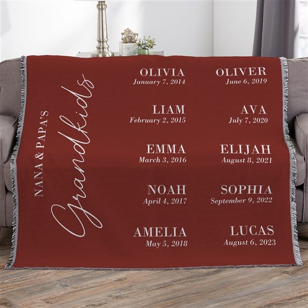 Grandchildren Birthdate Personalized Blanket - 41483