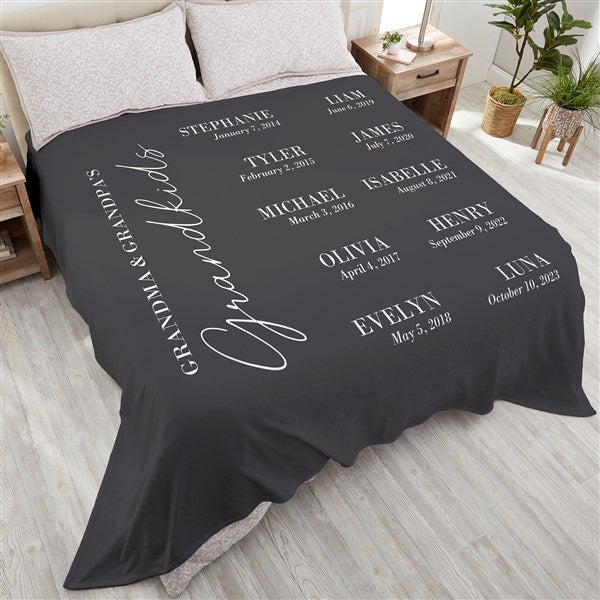 Grandchildren Birthdate Personalized Blankets - 41483
