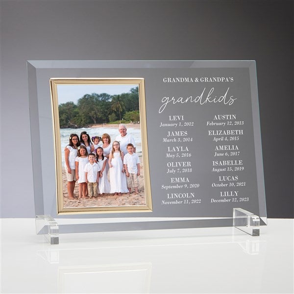 Grandchildren Birthdate Personalized Glass Picture Frame - 41485