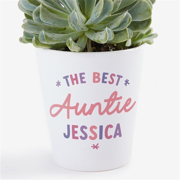The Best Auntie Personalized Mini Flower Pot  - 41494
