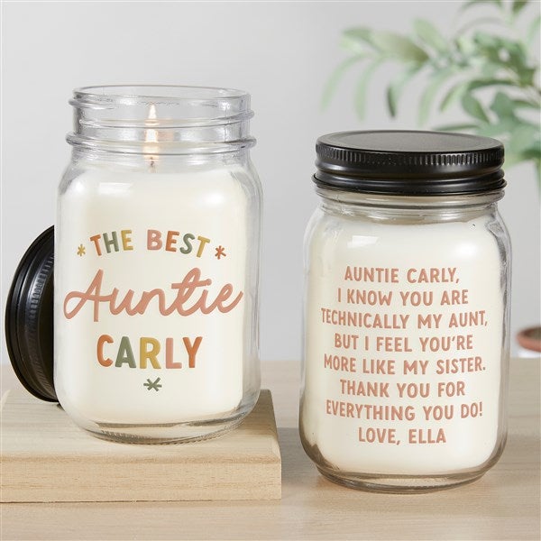 The Best Auntie Personalized Candle Jar  - 41495