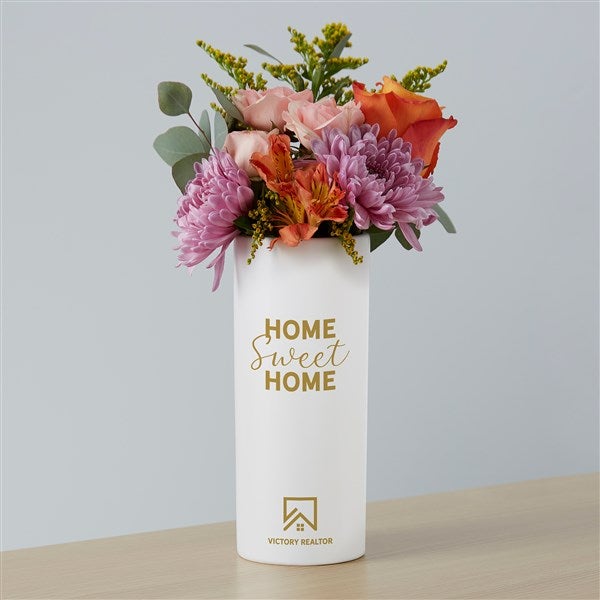 Personalized Logo White Ceramic Vase  - 41500