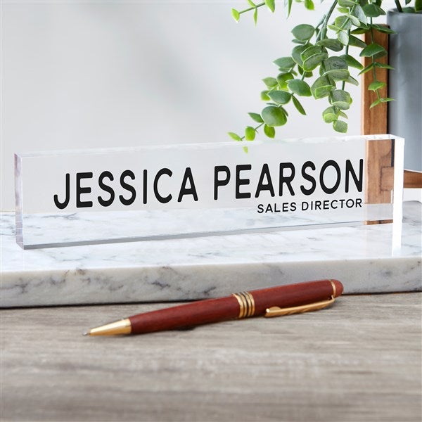 Bold Style Office Personalized Acrylic Name Plate  - 41523