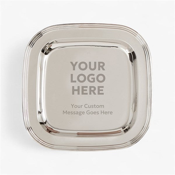 Personalized Logo Silver Tray  - 41550