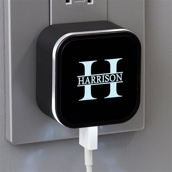 Namely Yours Personalized LED Triple Port USB Charger - 41553