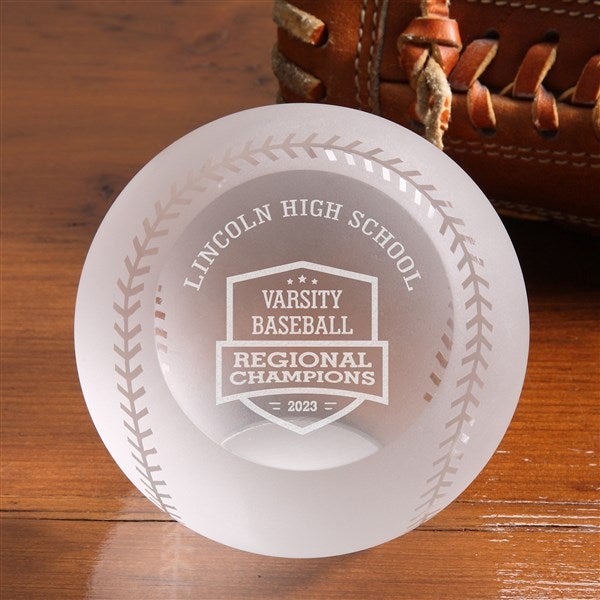 Engraved Logo Glass Baseball  - 41566