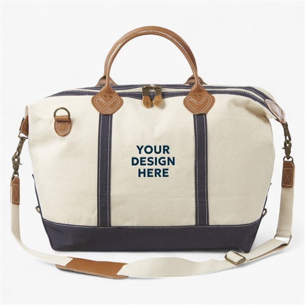 Embroidered Logo Canvas Duffel Bag  - 41575