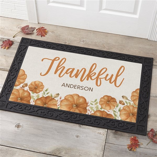 Seasonally Script Personalized Fall Doormats Medium