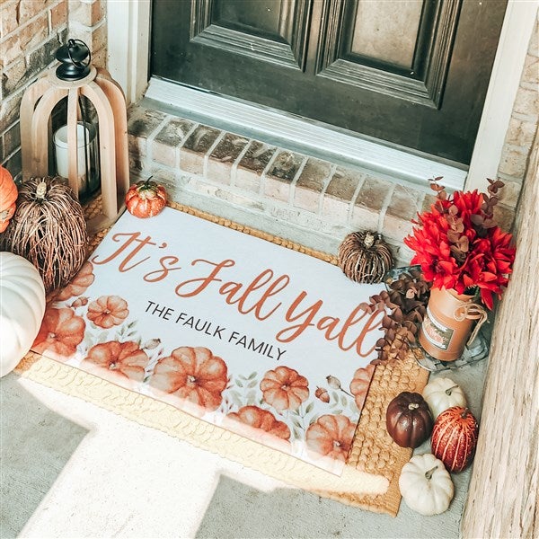 Seasonally Script Personalized Fall Doormats